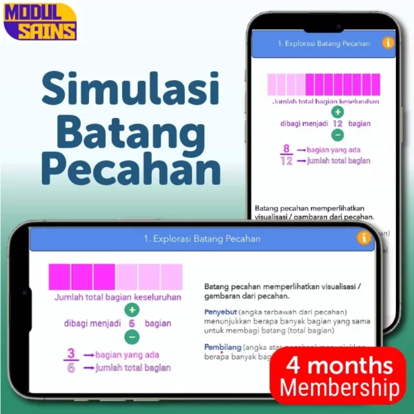 Simulasi Pecahan Batang - Membership 4 bulan