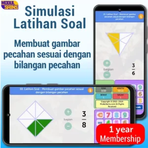 Latihan Soal -MP10– membuat gambar pecahan sesuai dengan bilangan pecahan - membership 1 tahun