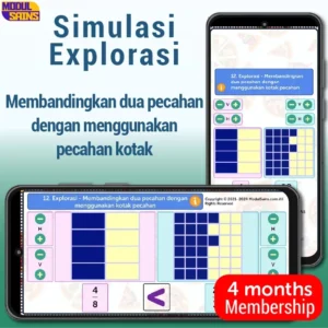 Simulasi Explorasi-MP12- Membandingkan dua pecahan dengan menggunakan kotak pecahan - membership 4 bulan