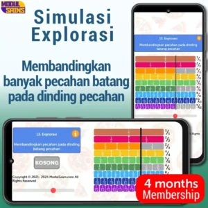 Simulasi Explorasi-MP13- Membandingkan beberapa pecahan dengan menggunakan dinding batang pecahan -FRACTION WALL - membership 4 bulan