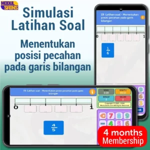 Simulasi Latihan Soal -MP19– Menentukan posisi (nilai) bilangan pecahan pada garis bilangan - membership 4 bulan