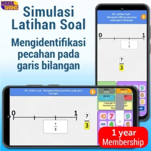 Simulasi Latihan Soal -MP20– Mengidentifikasi bilangan pecahan pada garis bilangan - membership 1 tahun